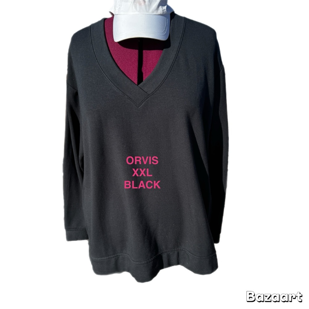 ORVIS Women’s V-Neck dropped Shoulders Sweatshirt 
XXL/EEG 
Gently used